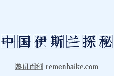 中国伊斯兰探秘是什么意思的图片